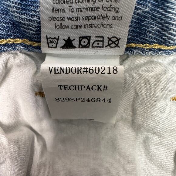 Pacsun Jean Shorts WMNS 24 High Rise Festival Cut-Off Distressed Raw Hem Denim - Picture 9 of 10